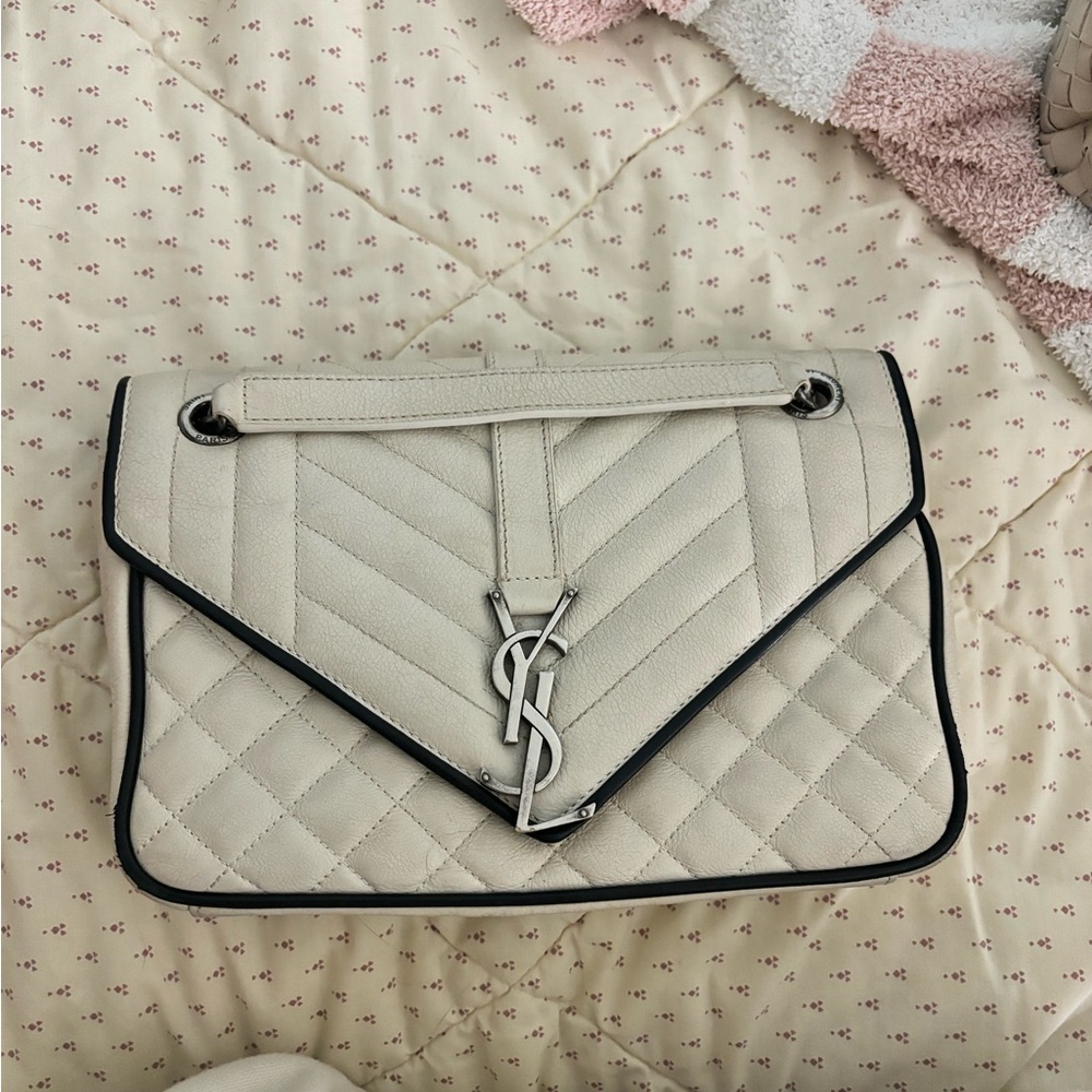 YSL envelope leather crossbody bag